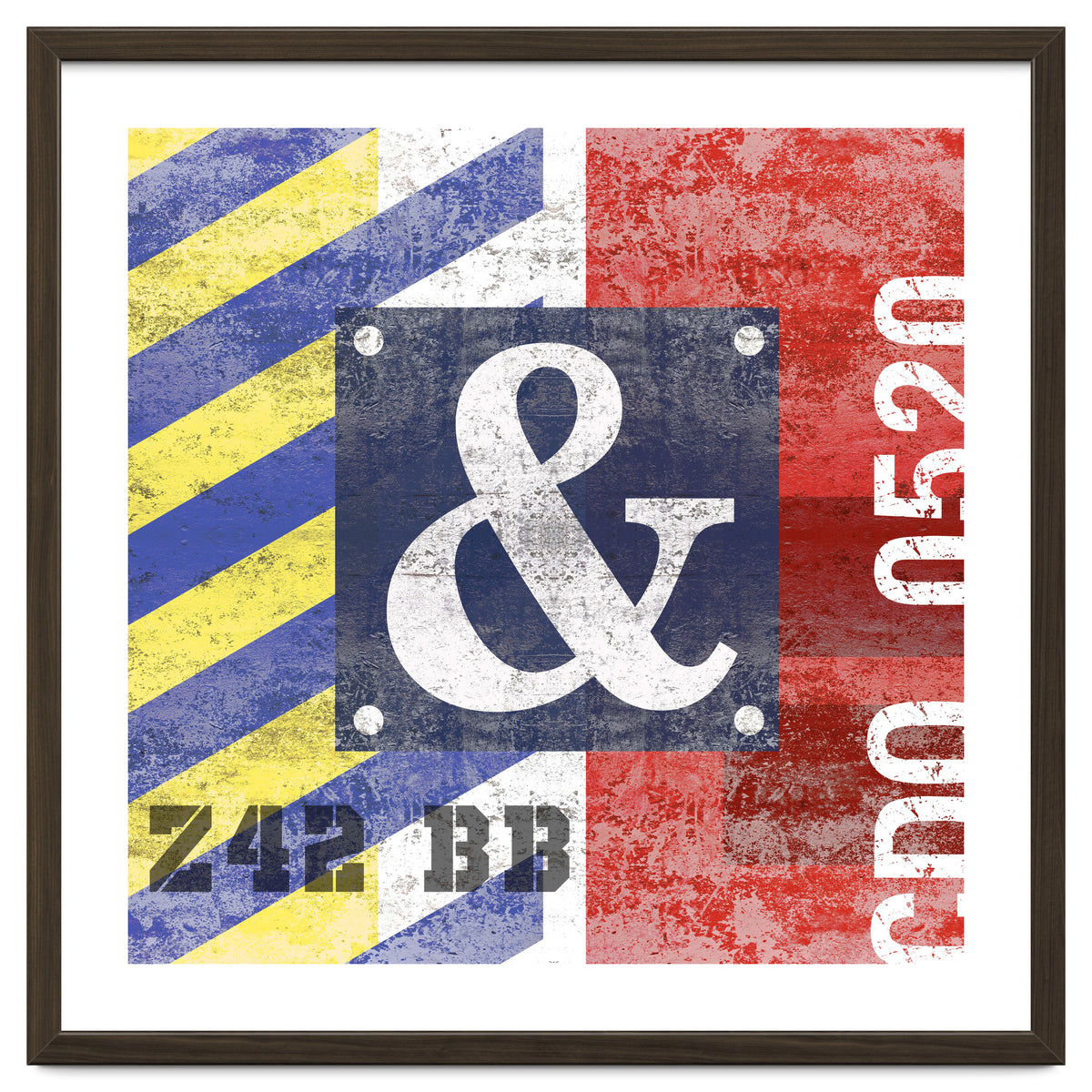 Blue Ampersand Industrial Abstract