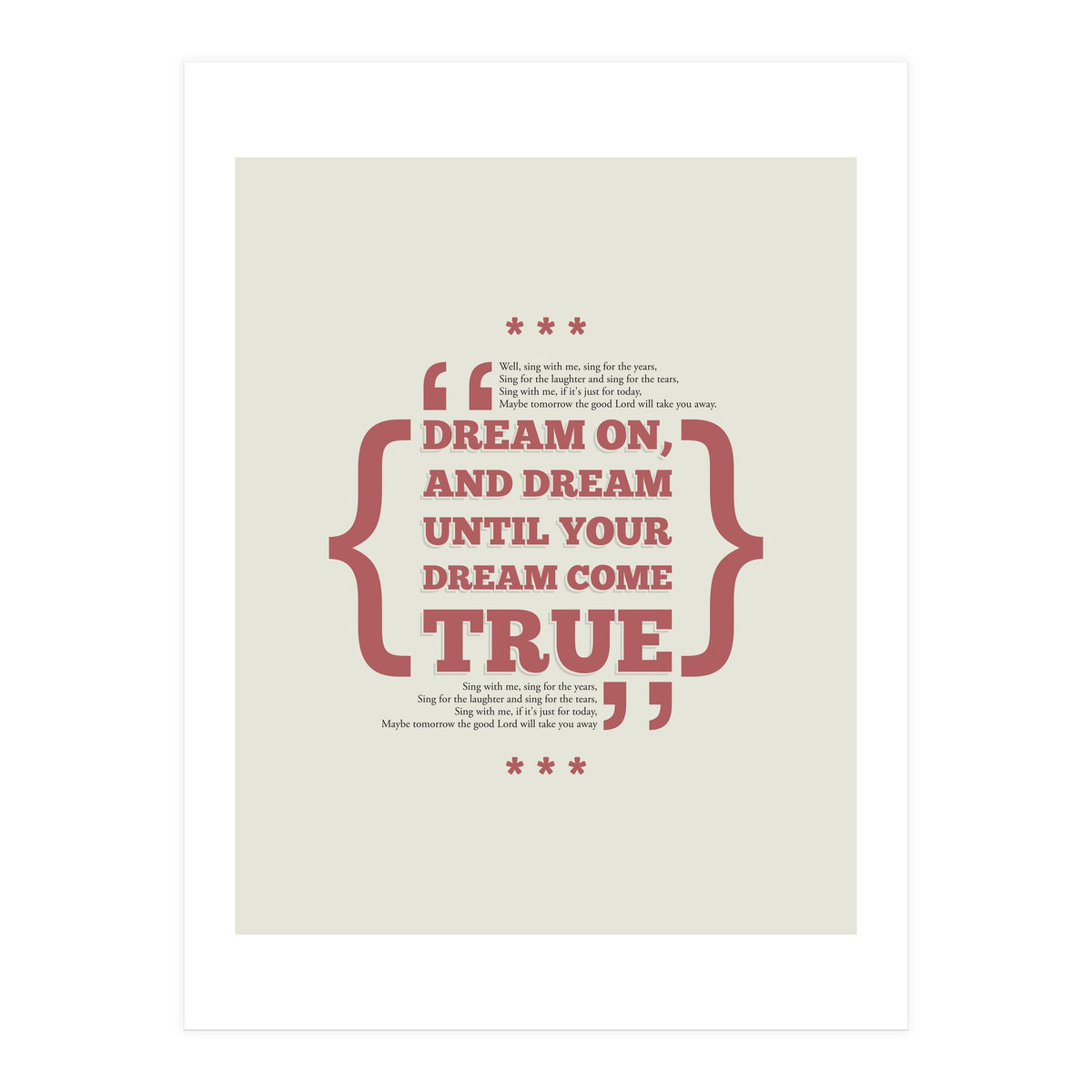 Dream On (Print Only)