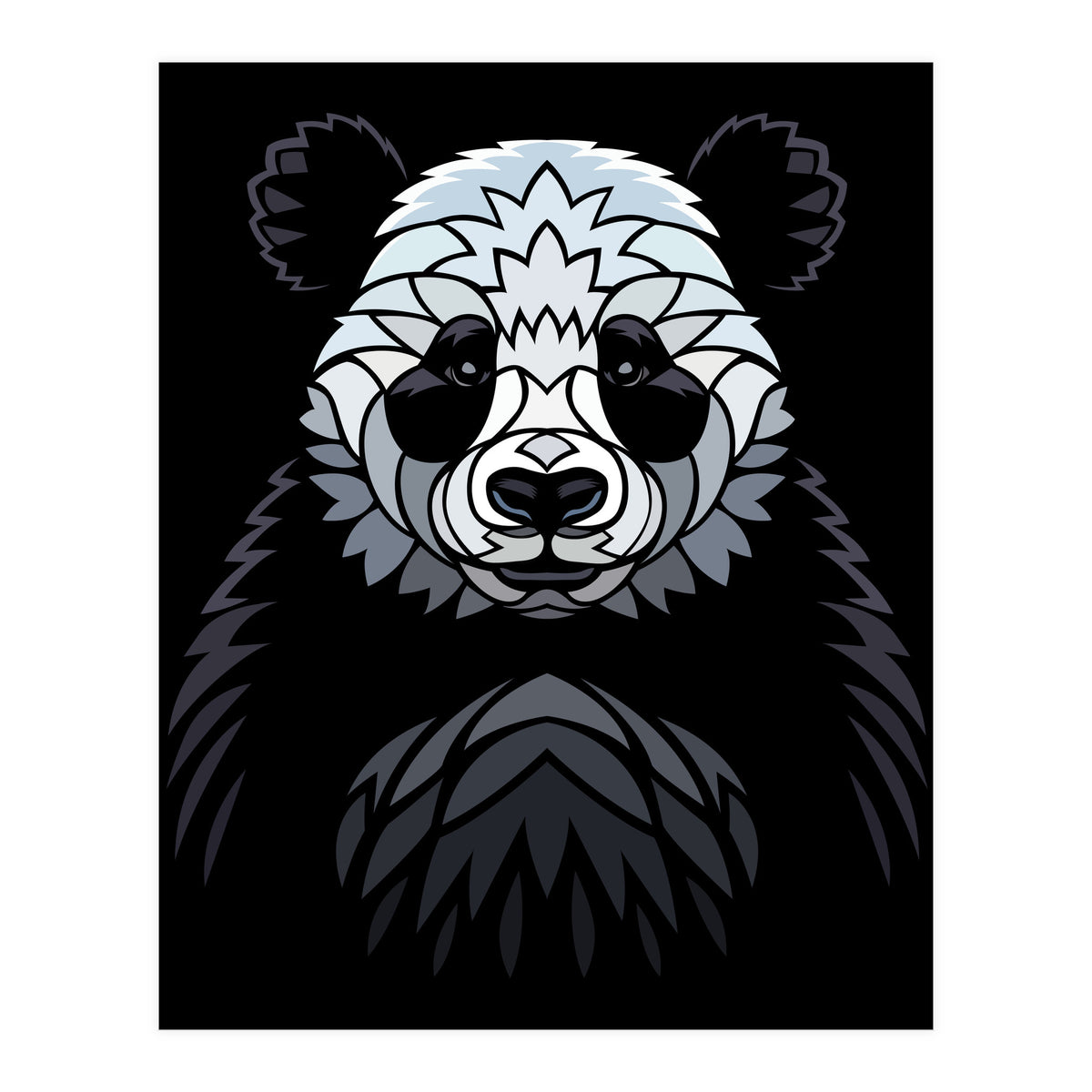Tribal frontal Panda (Print Only)