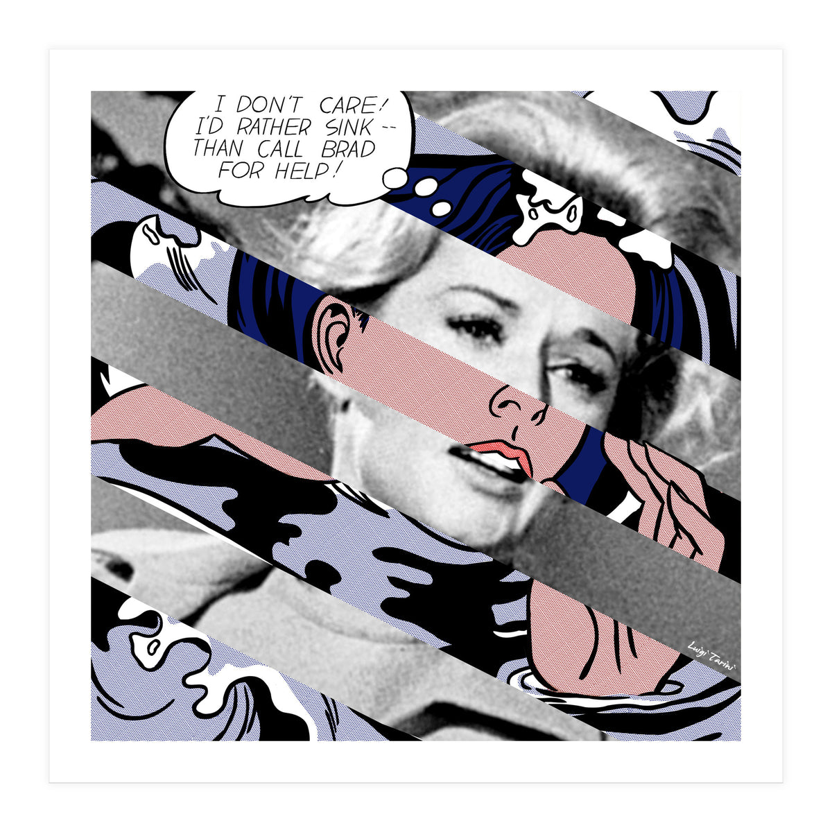 Lichtenstein's Drowning Girl & Tippi Hedren In Birds Big (Print Only)