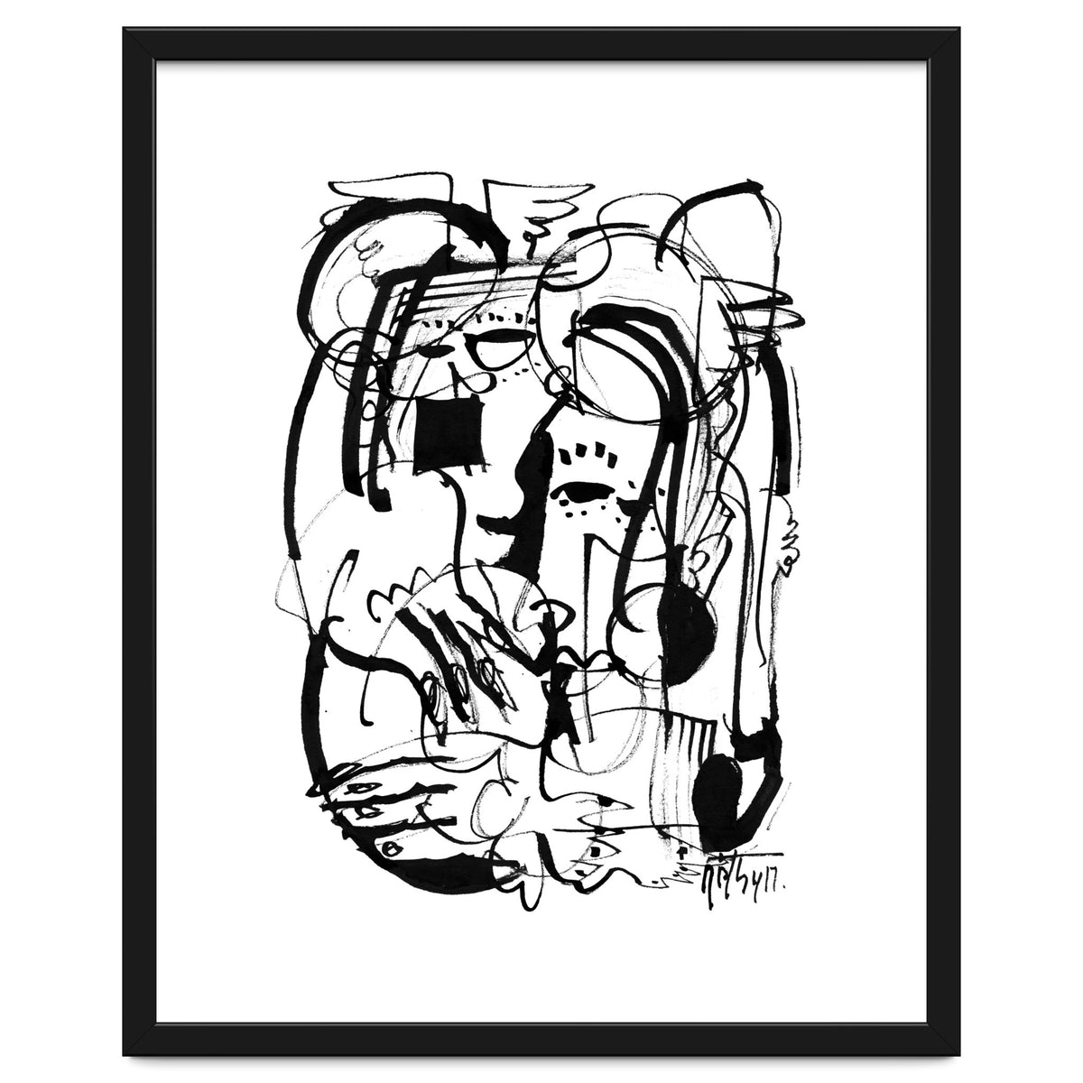 Two Shy Angels - b&w