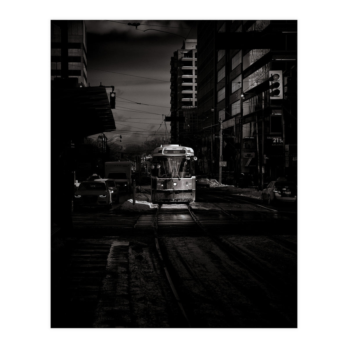 The 512 St. Clair Streetcar Toronto Canada Toned Version (Print Only)