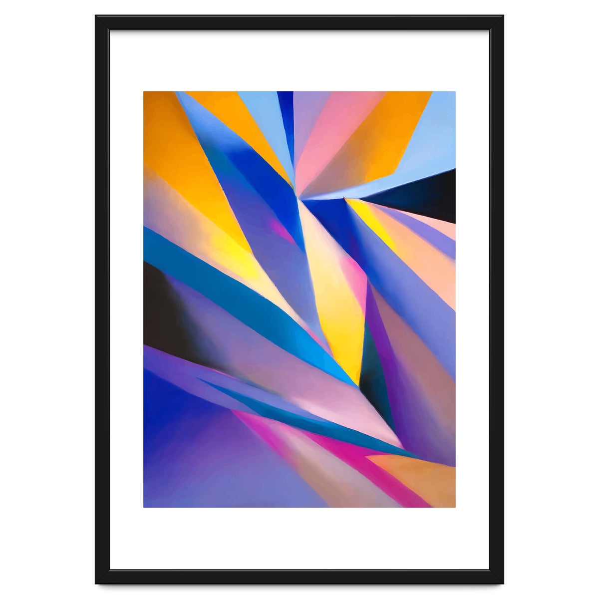 Painted Thoughts, Abstract Geometric Painting, Eclectic Maximalist Bohemian Shapes