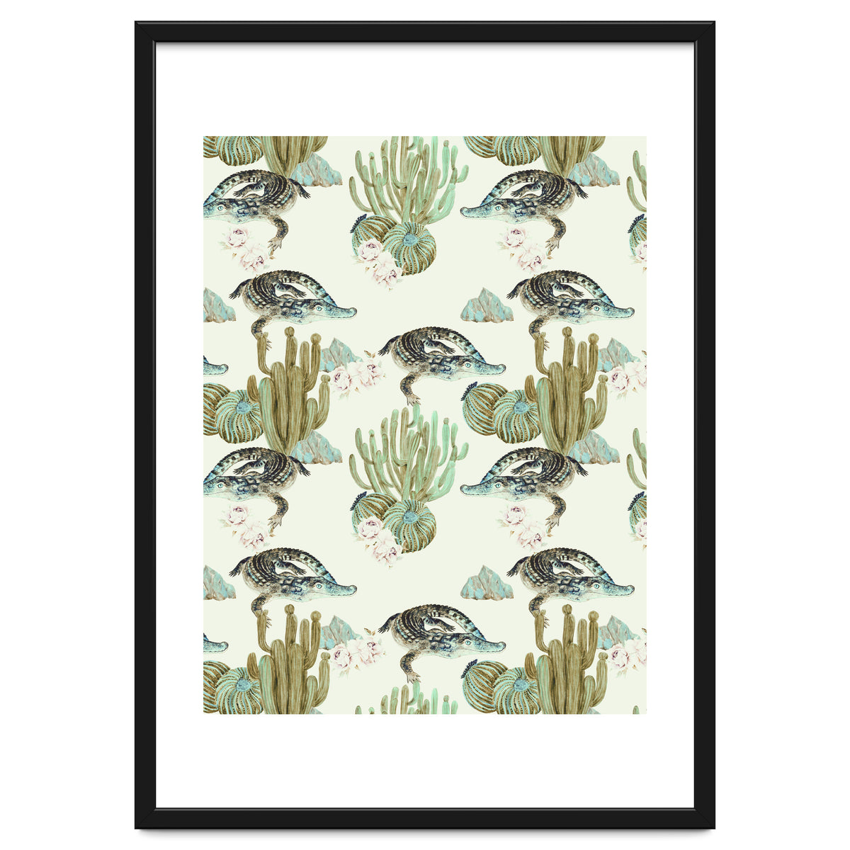 Crocodile pattern on the cactus