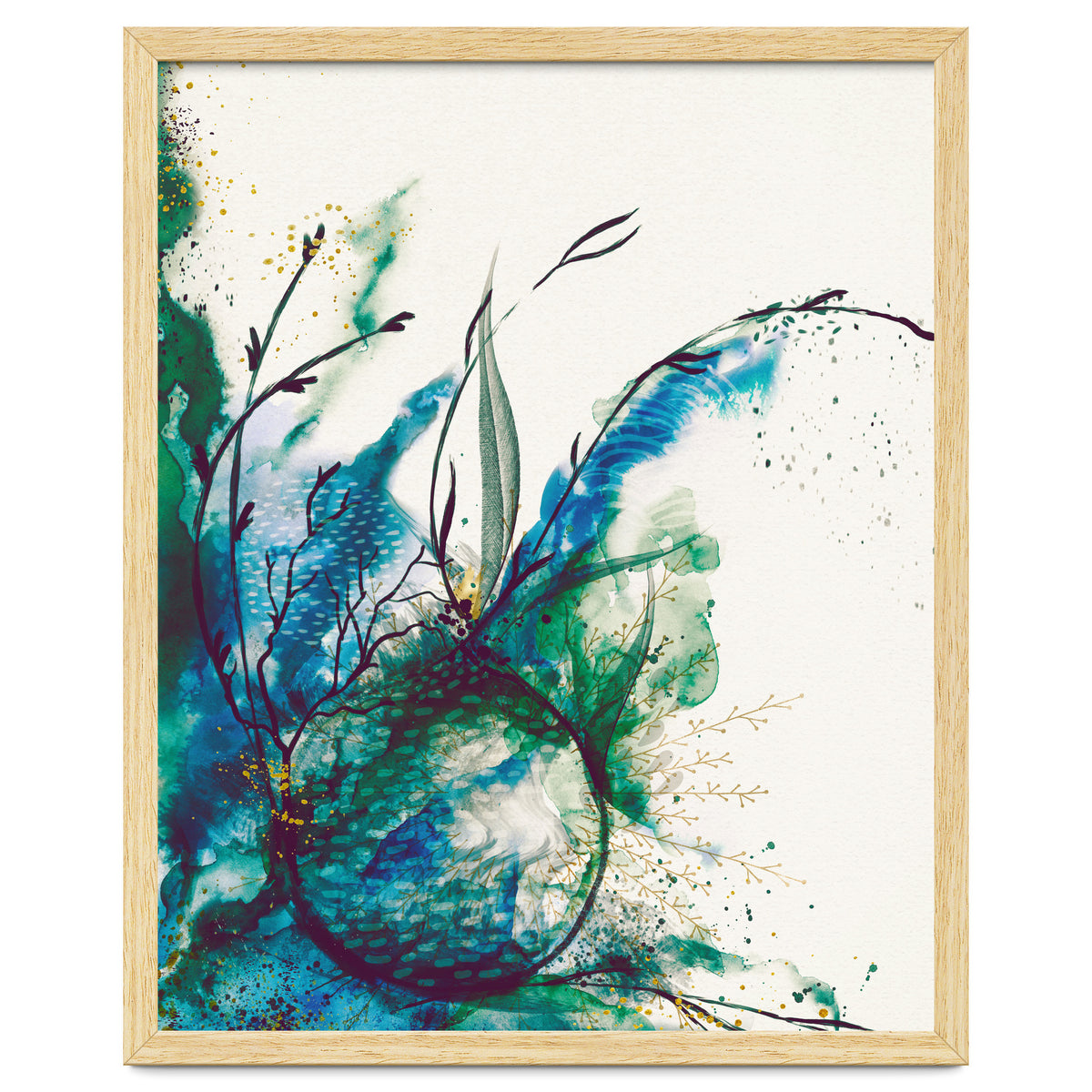 Abstract Sea Watercolour