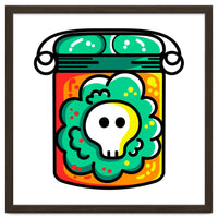 Kawaii Cute Skull In A Jar