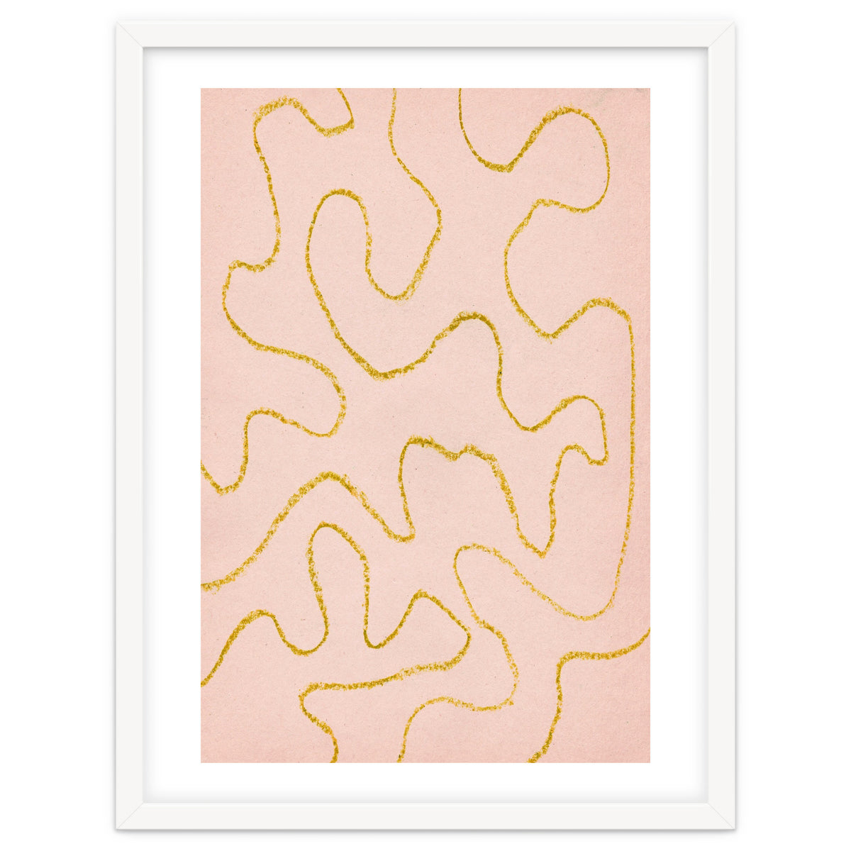 Pink and rust organic lines