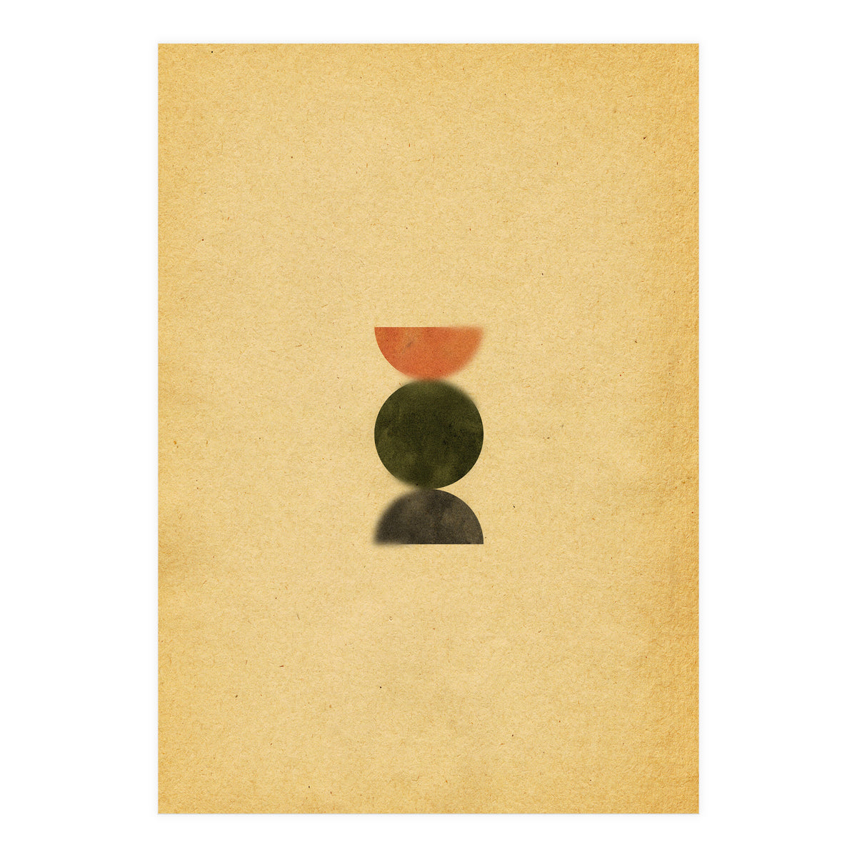 Blurry mid century modern shapes (Print Only)