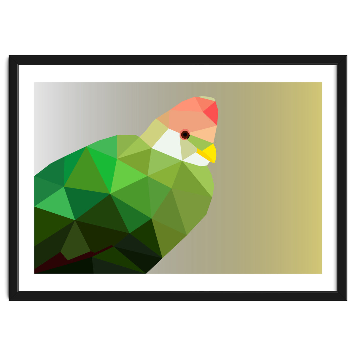 Red Crested Turaco Low Poly Art
