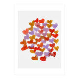 Watercolor melting hearts - retro (Print Only) thumbnail