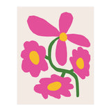 Pink Retro Cut Out Flower (Print Only) thumbnail