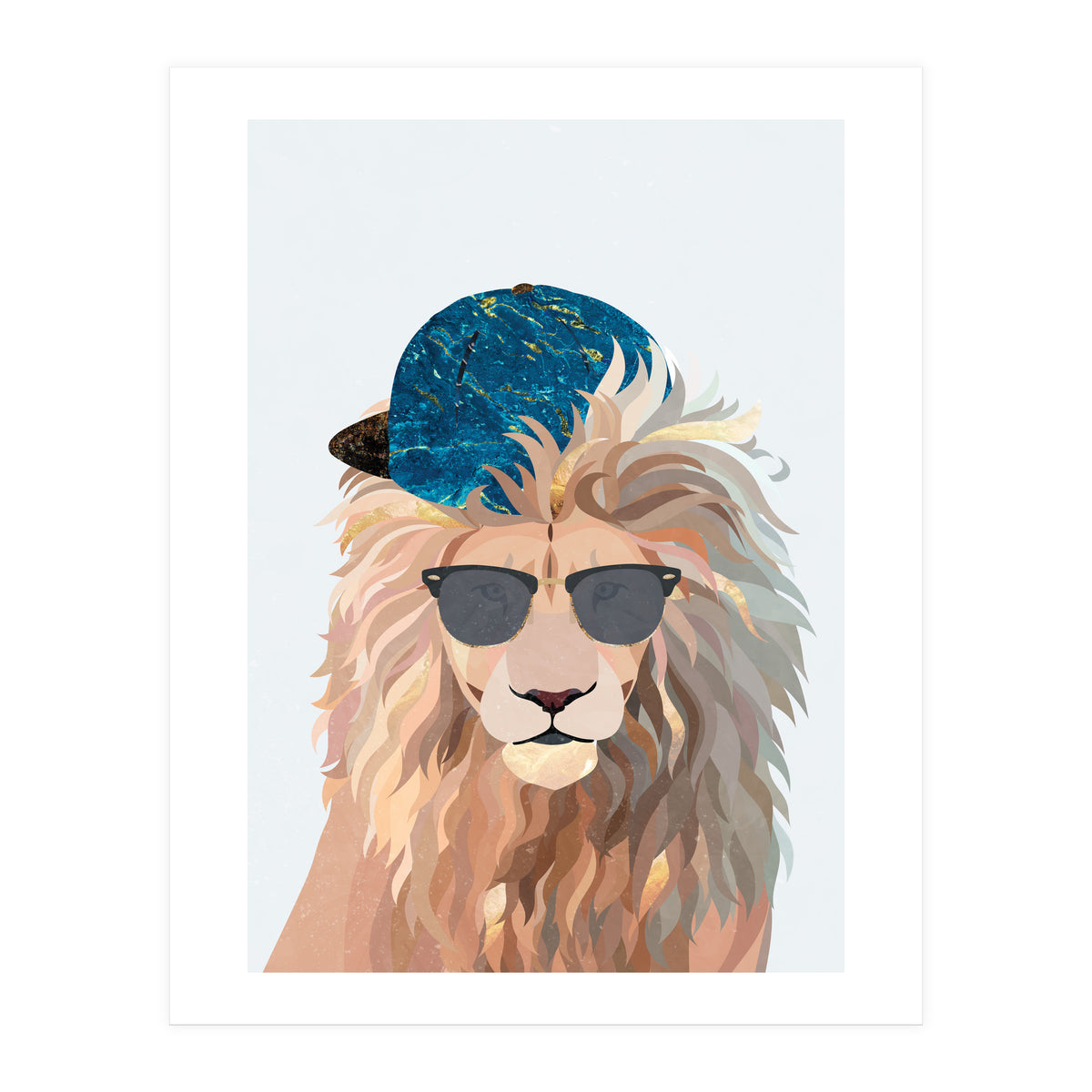 Skater Lion Portrait (Print Only)