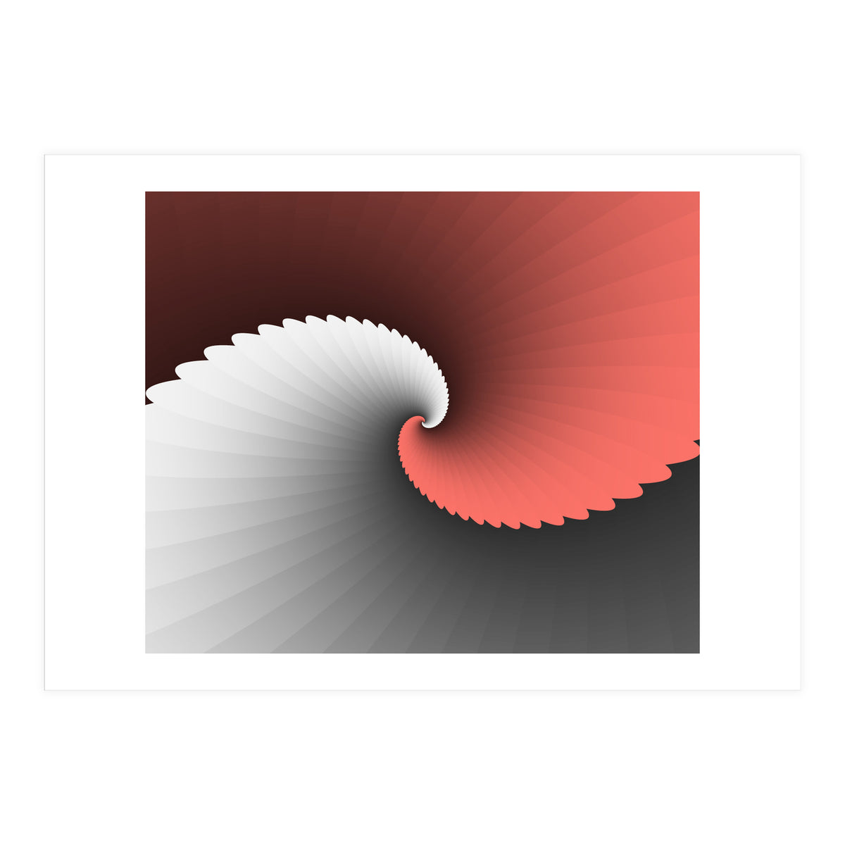 Living Coral Spiral Wings (Print Only)