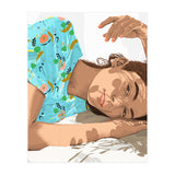 Feel the Sun from Both Sides, Summer Bohemian Woman Illustration, Vibrant Colorful Portrait Painting (Print Only) thumbnail