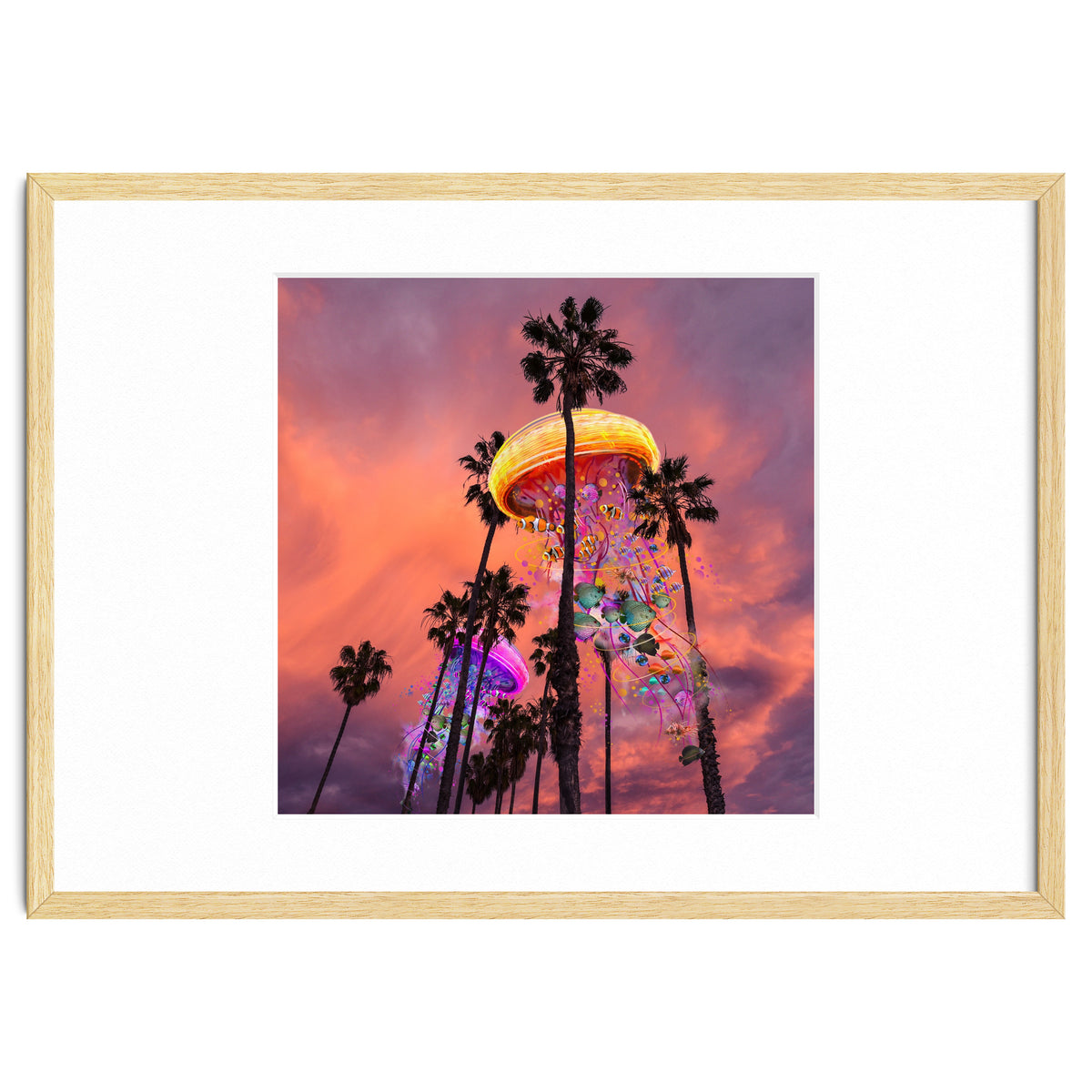 Electric Jellyfish in Palm Trees