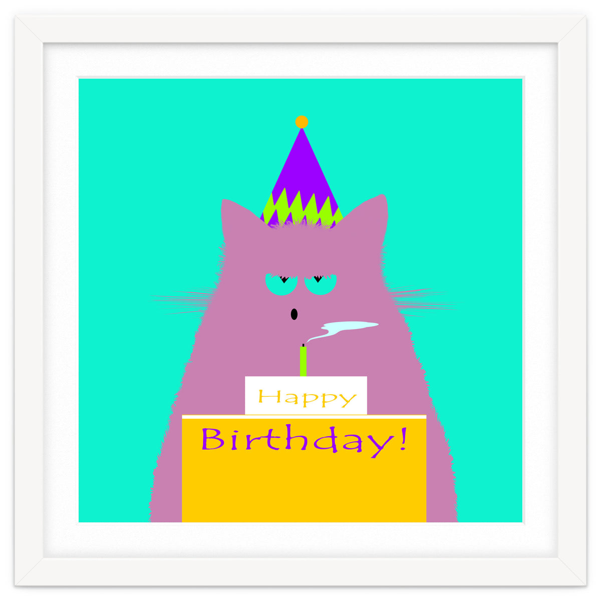 Birthday Lilac Cat