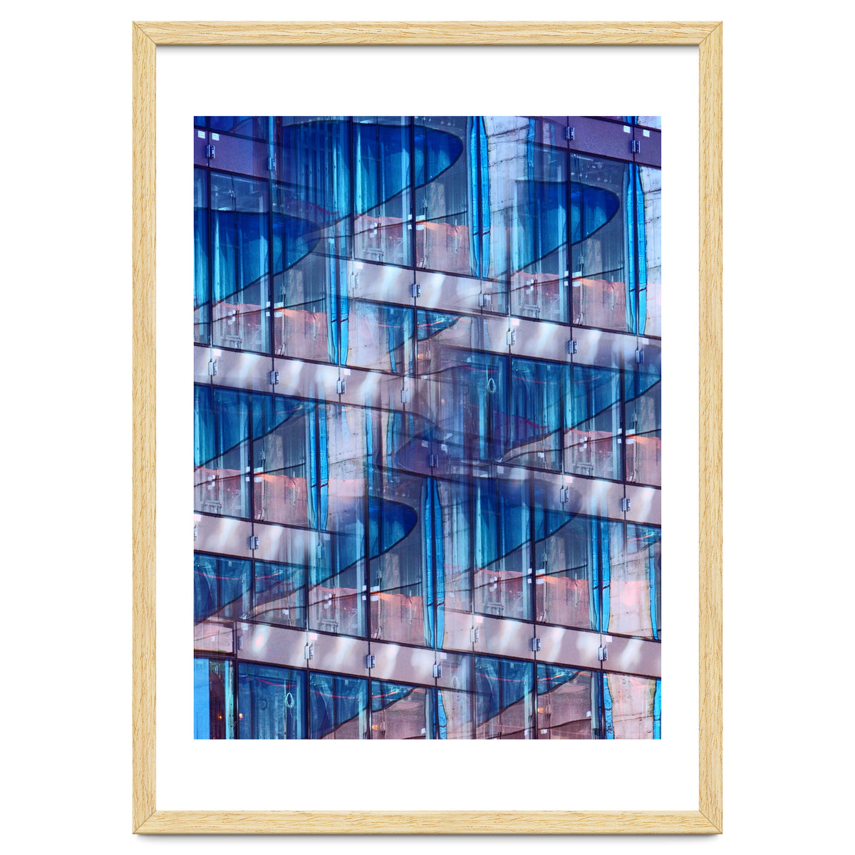 Blue Skyscraper Abstract