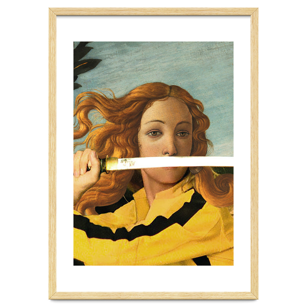 Venus of Sandro Botticelli and Beatrix Kiddo from Kill Bill