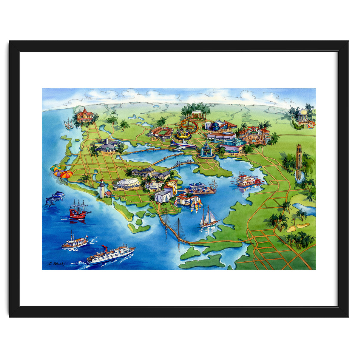 Tampa Bay Illustrated Map