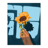 Sunflower Still Life | Flower Hand Painting | Sunny Day Shadow Hope Optimism Positivity Good Vibes (Print Only) thumbnail