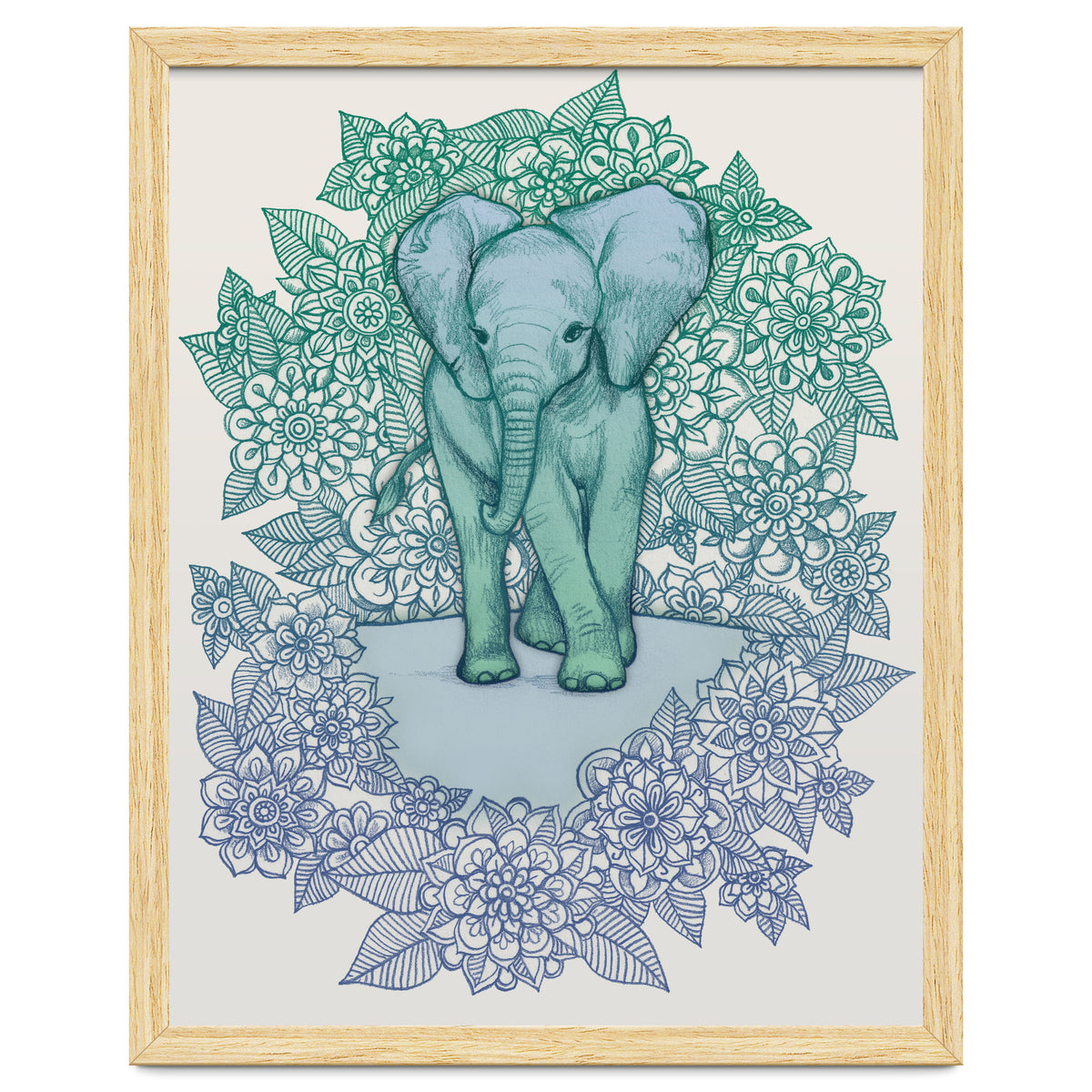Emerald Elephant in the Lilac Evening
