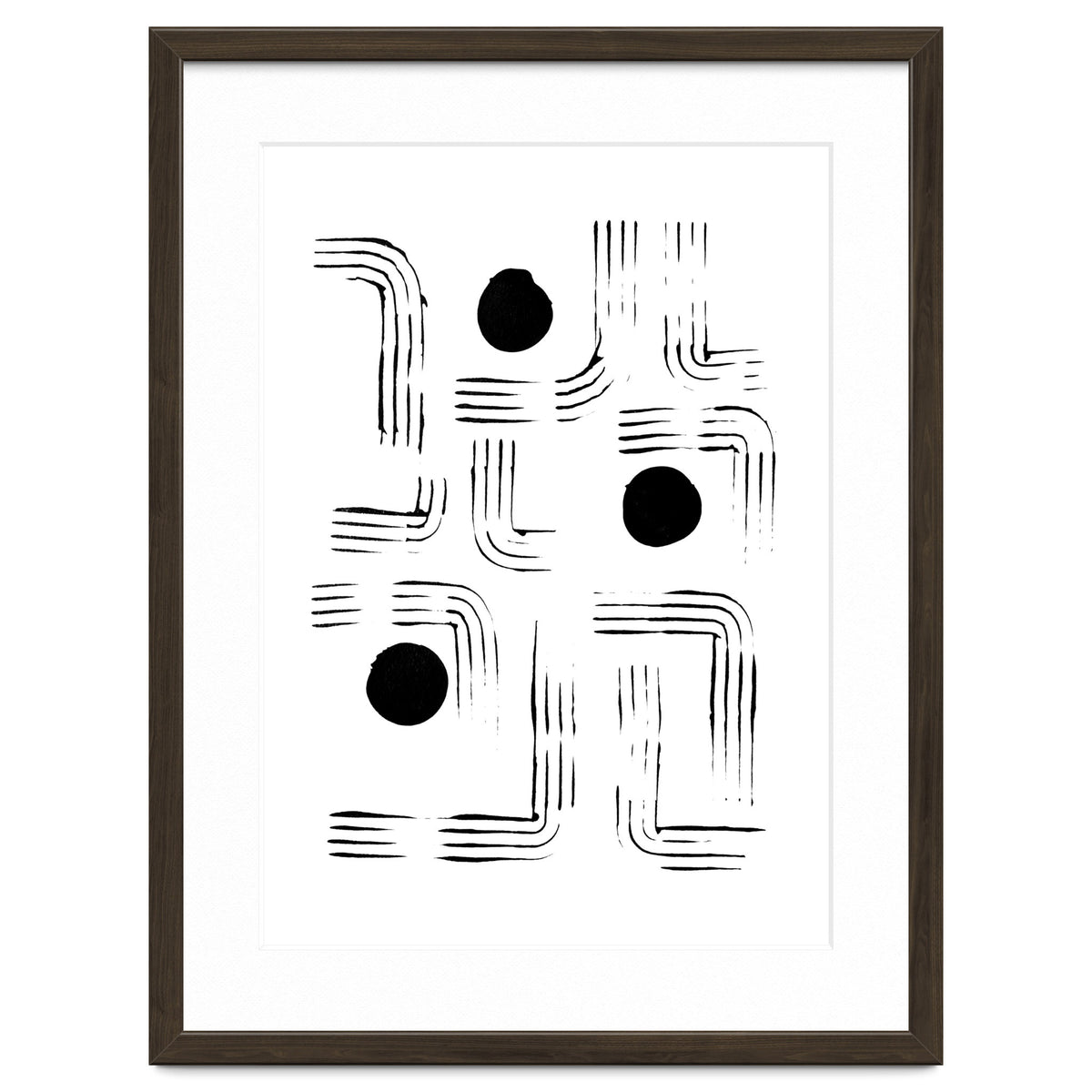 Mid-Century Modern Monochrome Print #1
