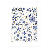 Indigo Flower Mashup (Print Only) thumbnail