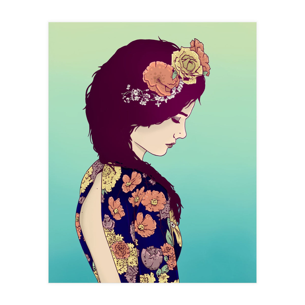 Yellow Garden Lady (Print Only)