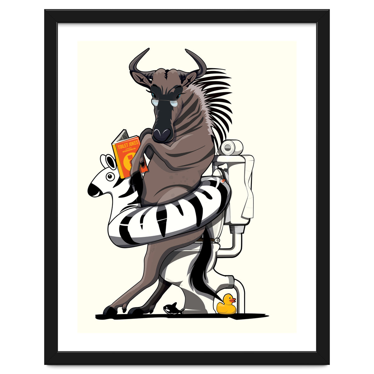 Wildebeest on the toilet, Funny Bathroom Humour