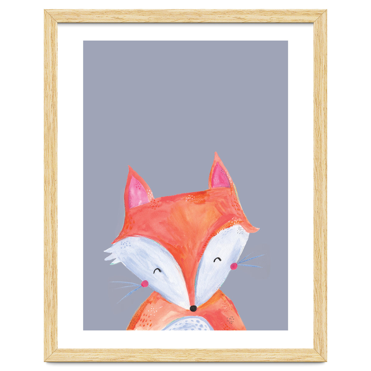 Woodland Fox On Grey