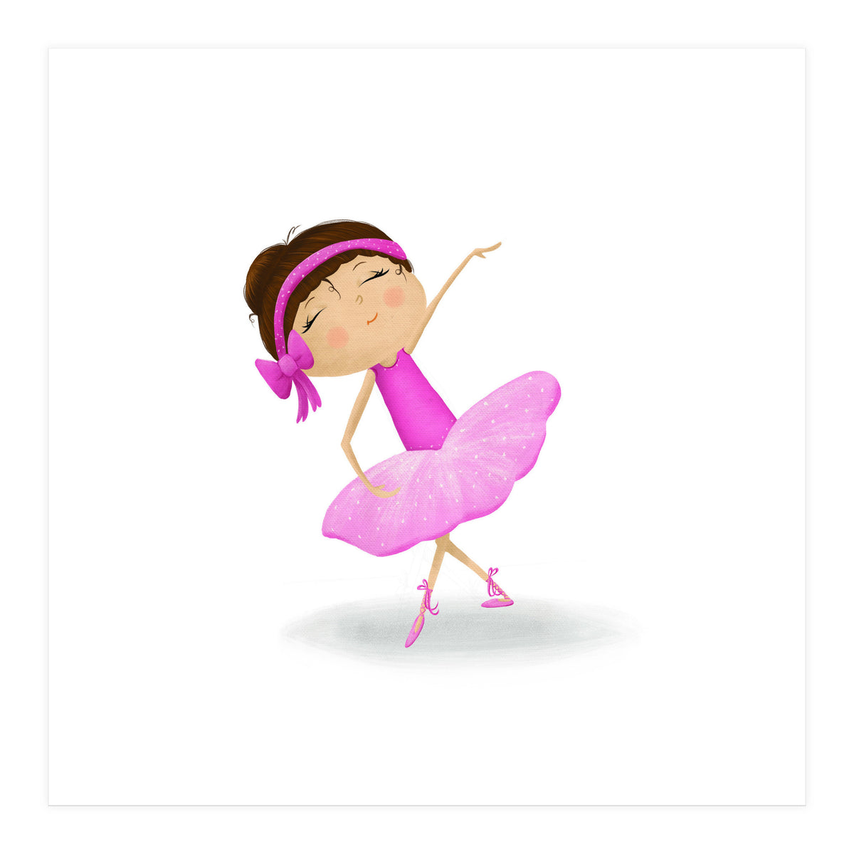 Adorable Ballerina Nursery Print (Print Only)