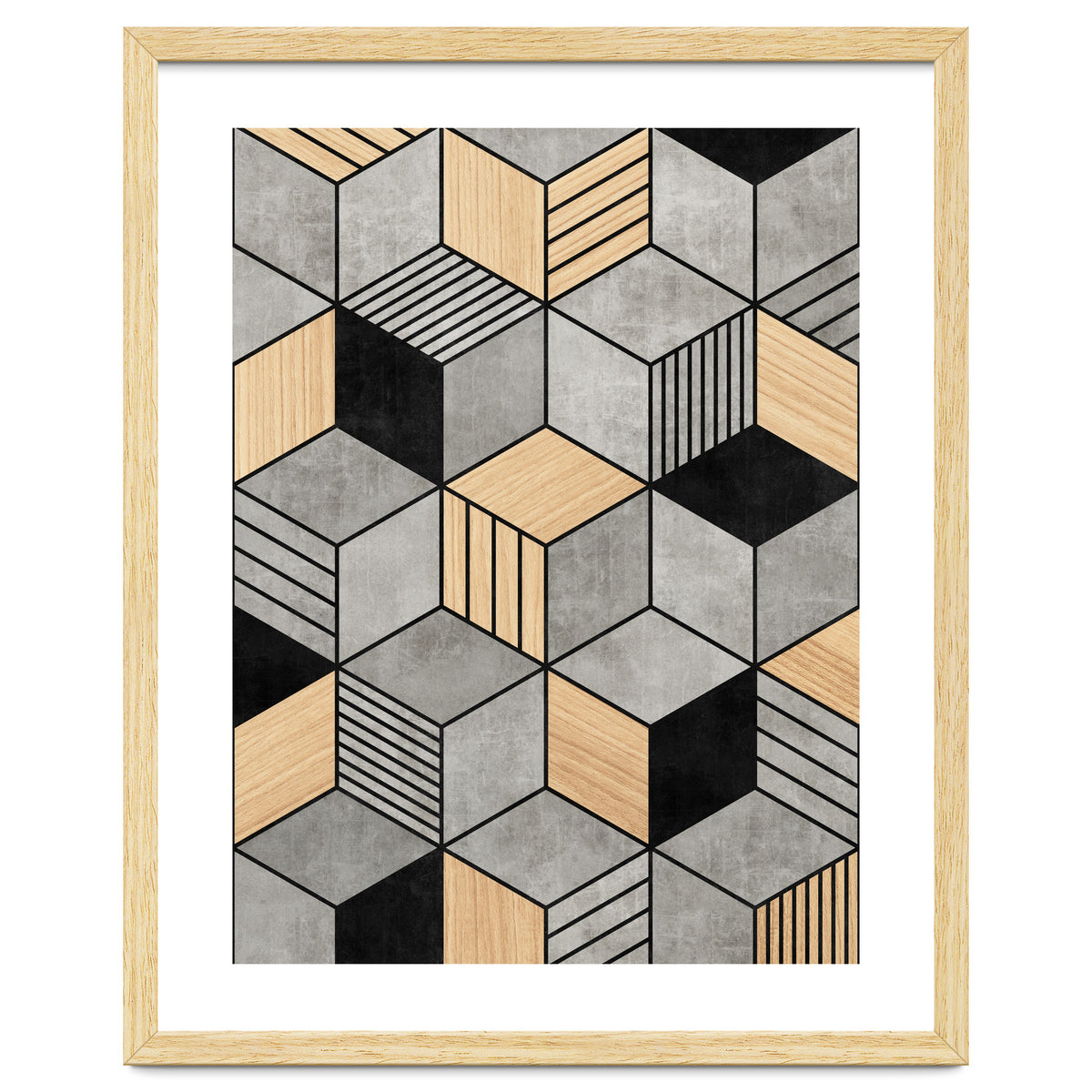 Concrete and Wood Cubes 2