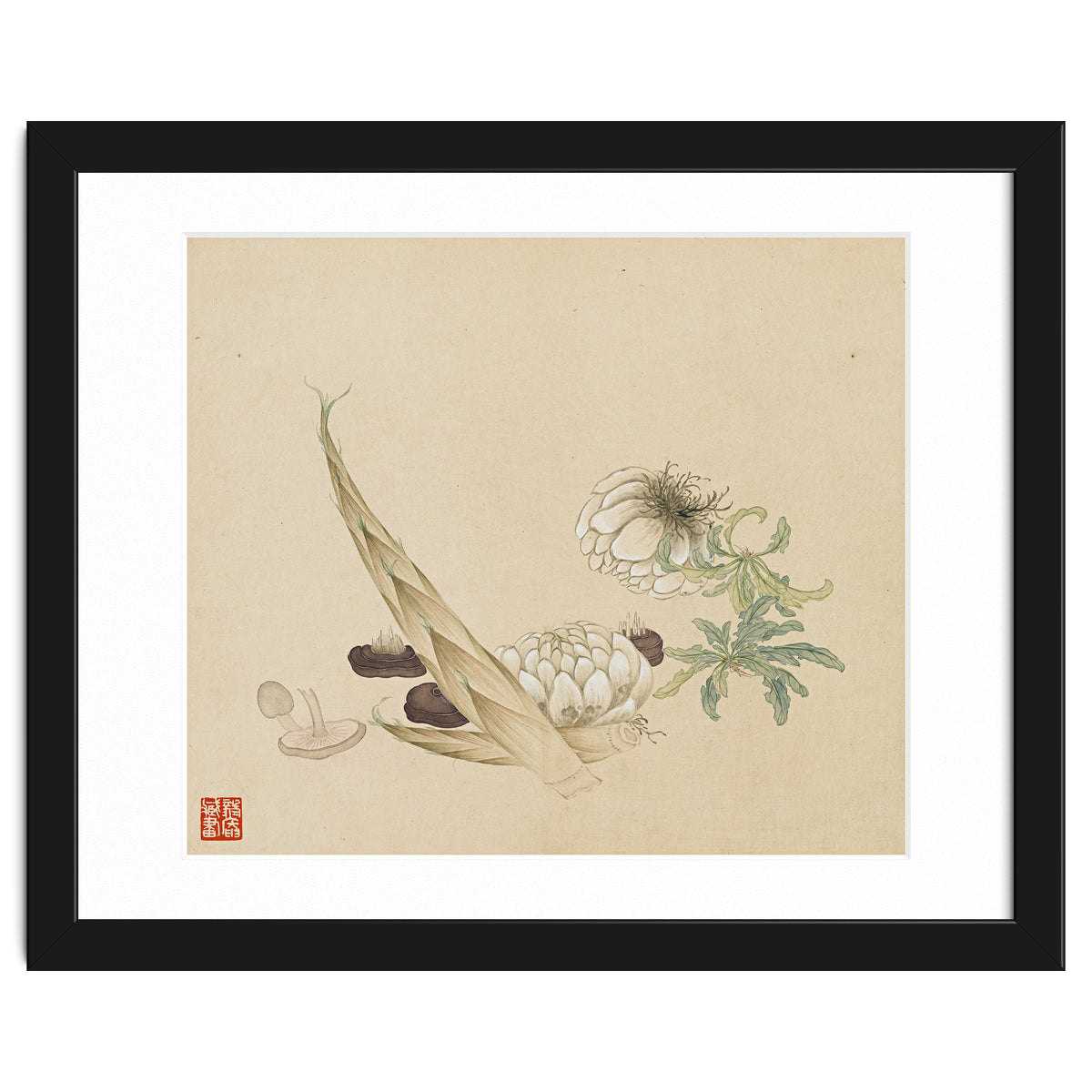 Wang Chengyu ~flowers, Vegetables, Lilies, Bamboo Shoots, Leaves, Mushrooms, Vegetables