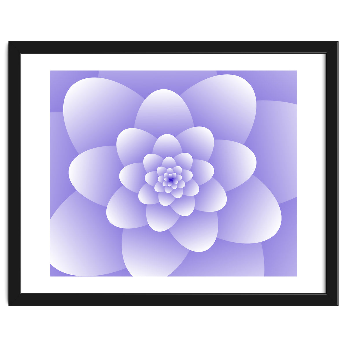 3d Abstract Purple Floral Spiral