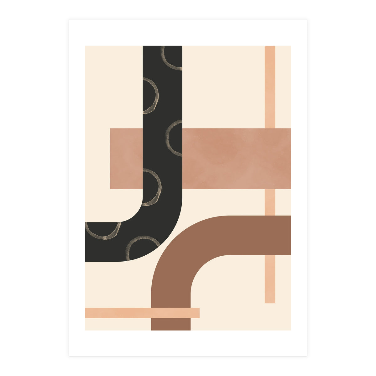 Mid Century Lines Geometric Lines (Print Only)