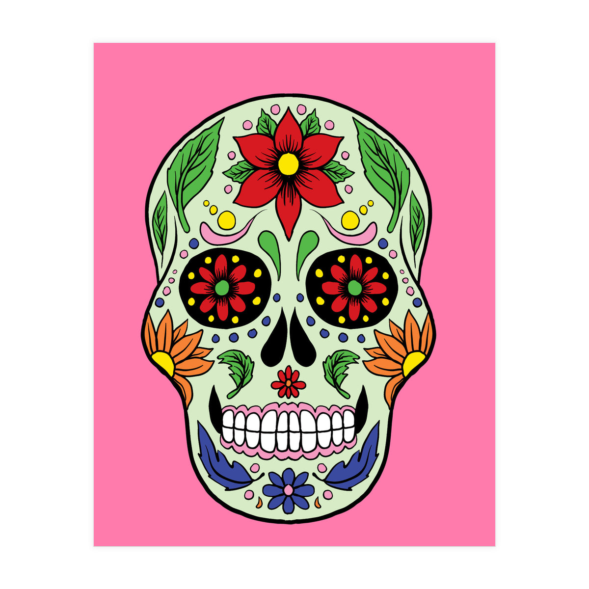 Colorful Skull I (Print Only)