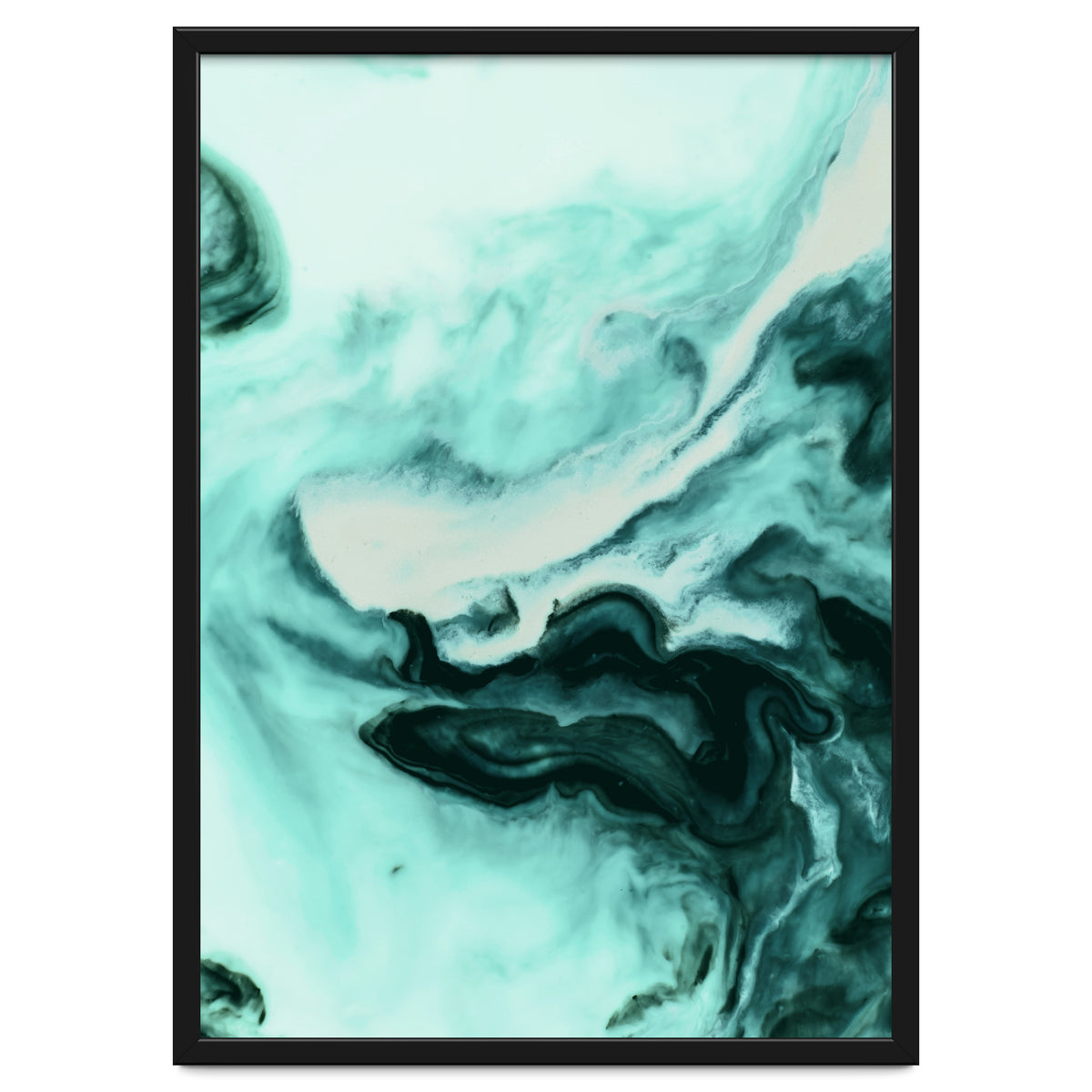 Abstract marbling mint