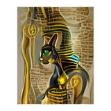Ancient Egyptian Cat Goddess Bastet AI Art (Print Only) thumbnail