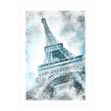 PARIS Watercolor Eiffel Tower | turquoise (Print Only) thumbnail