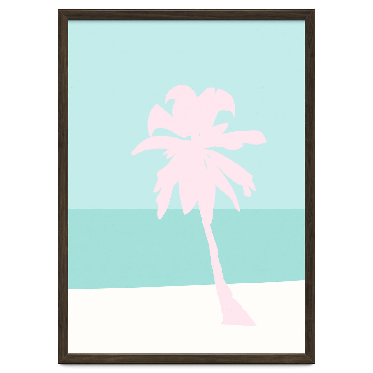 Minimal Palm Tree - Turquoise Coast