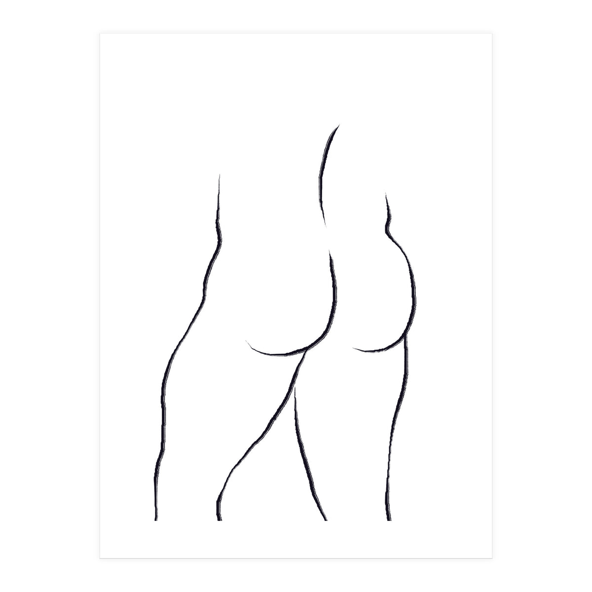 Male butt line (Print Only)