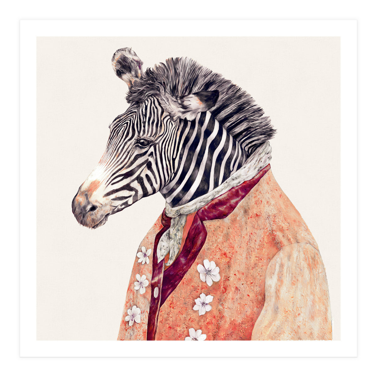 Zebra Cream (Print Only)