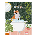 Fox Taking a Bath (Print Only) thumbnail