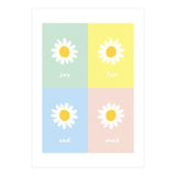 emotions - colorful - pop flower - joy - mad- sad - fun (Print Only) thumbnail