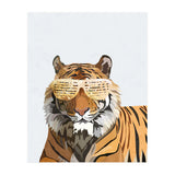 Hip Hop Tiger White Portrait (Print Only) thumbnail