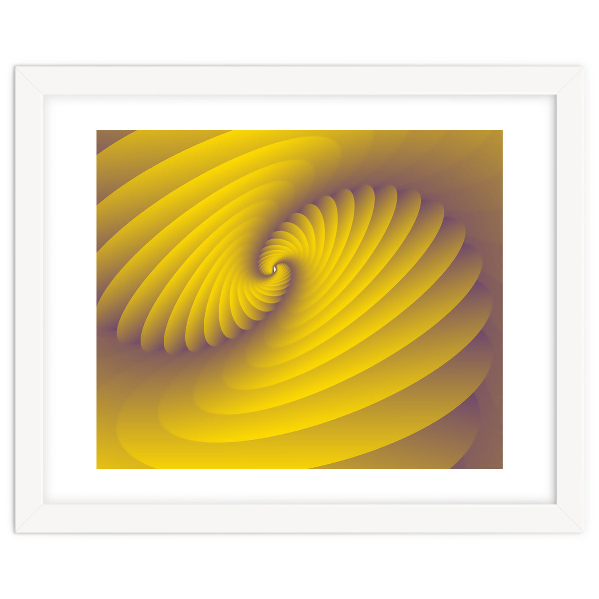 3d Abstract YELLOW Spiral Modern ART