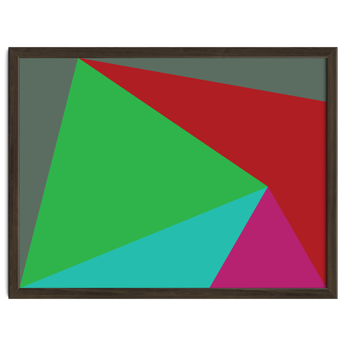 Geometric Shapes No. 19 -  green, magenta & blue