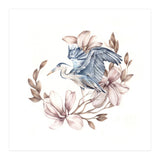 Crane and Flowers (Print Only) thumbnail