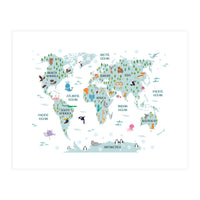 Animal World Map (Print Only)