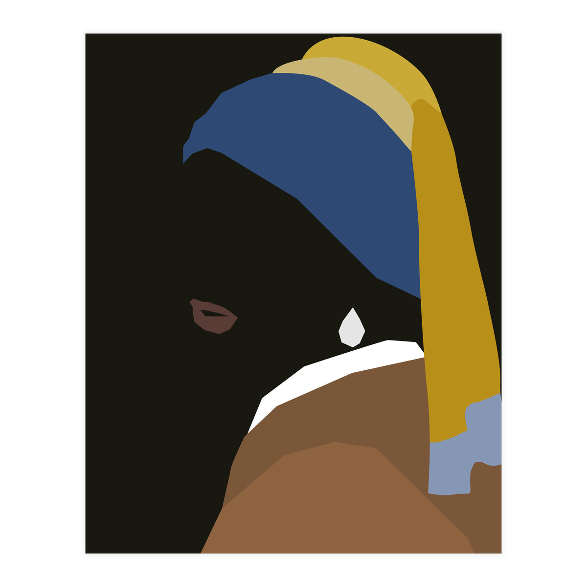 Girl with a Pearl Earring Minimalist (Print Only)